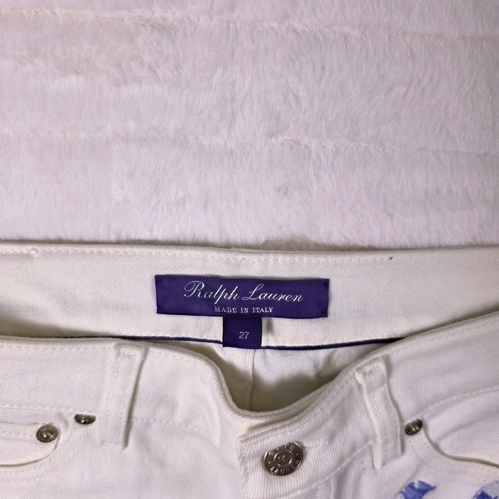 Ralph Lauren Purple Label Paisley Floral 160 Slim Denim Jeans Womens 29* $1990 - Picture 4 of 11